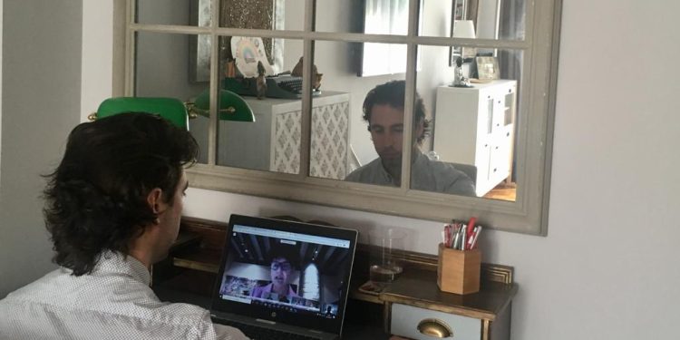 El síndico mayor, Roberto Fernández Llera, en la reunión telemática de la Conferencia de Presidentes de Asocex