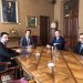 Marco Fernández Gutiérrez, Roberto Fernández Llera, Eduardo Rodríguez Enríquez y Manuel Fueyo Bros, en la sala Argüelles de la Junta General del Principado de Asturias.