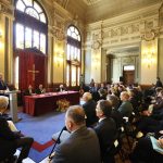 20250423_20Aniversario-NachoVela (3) Juan Cofiño durante su intervención con motivo del 20º aniversario de la Sindicatura de Cuentas del Principado de Asturias. / Nacho Vela