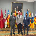 20250630_ReuniónAsocexMadrid (1) Joaquín Leguina Herrán, Pedro Pacheco González y Manuel Alejandro Cardenete Flores.