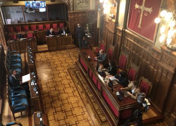 Roberto Fernández Llera durante su intervención en la Junta General del Principado de Asturias.